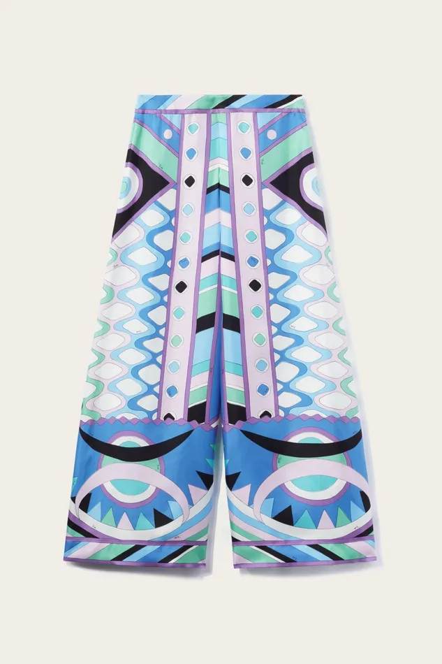 Women Pants And Shorts PUCCI VivaraPrint SilkTwill Trousers