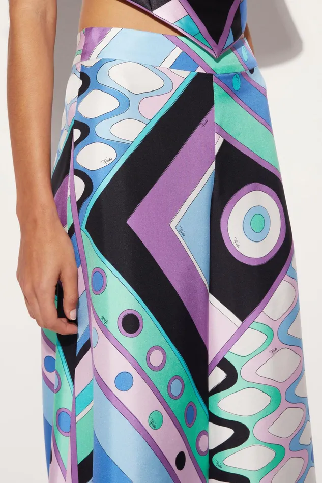 Women Pants And Shorts PUCCI VivaraPrint SilkTwill Trousers
