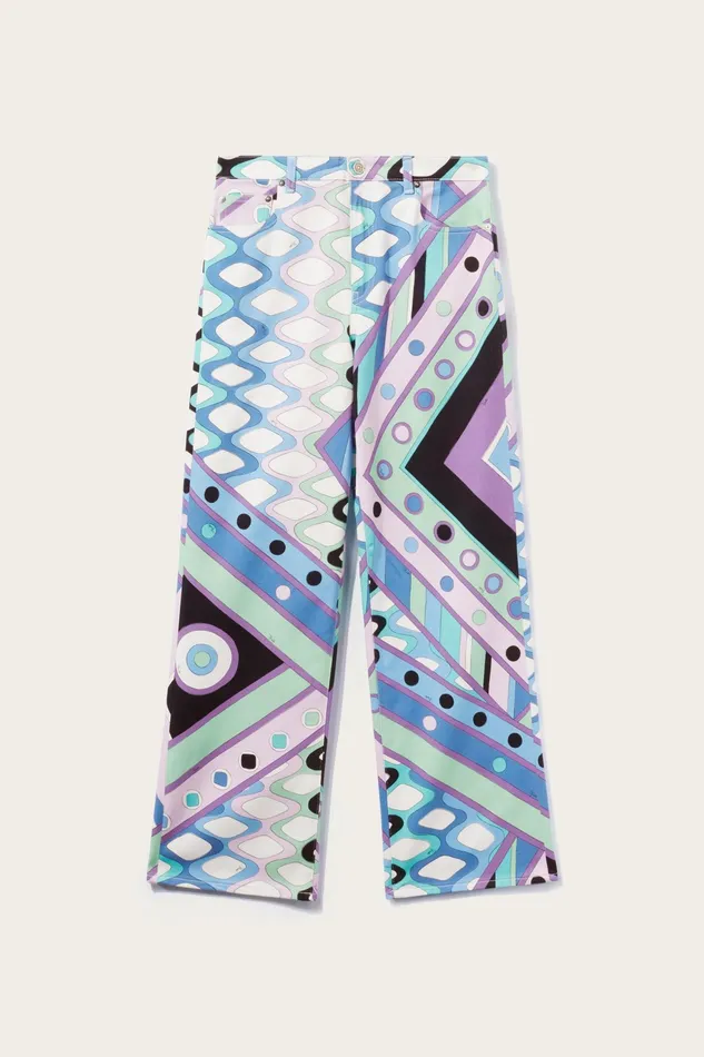 Women Pants And Shorts PUCCI VivaraPrint WideLeg Trousers