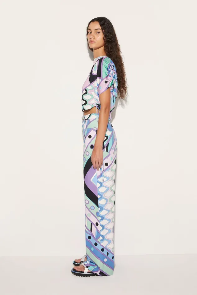 Women Pants And Shorts PUCCI VivaraPrint WideLeg Trousers