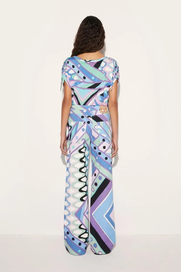 Women Pants And Shorts PUCCI VivaraPrint WideLeg Trousers