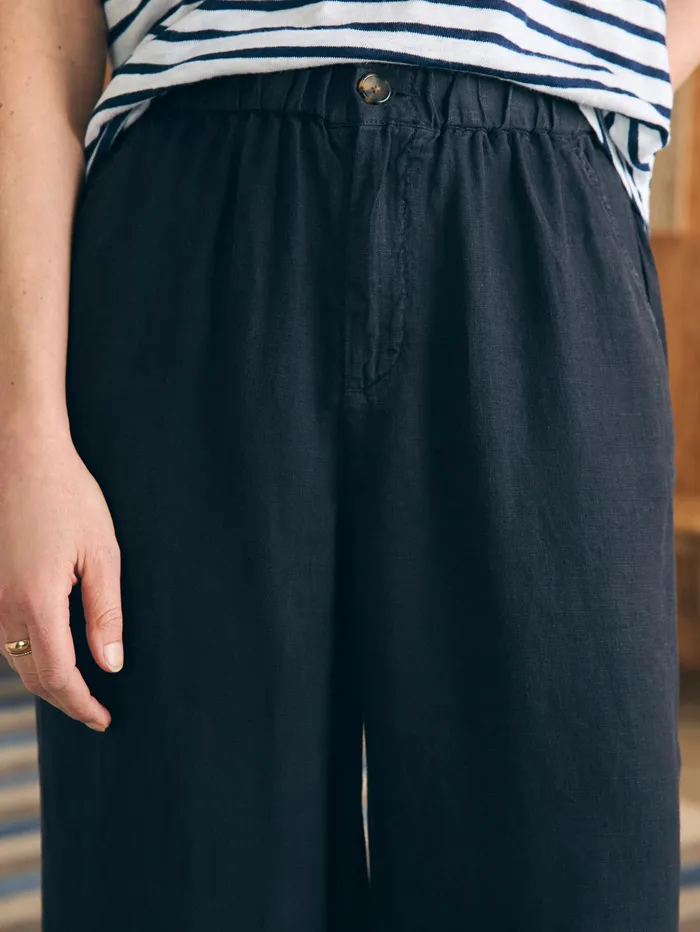 Women Pants Faherty Monterey Linen Pant Moonless Night
