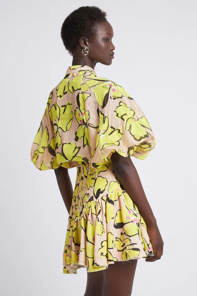 Women Pelicano Citrus Bloom Mini Skirt Citrus Bloom Aje Skirts