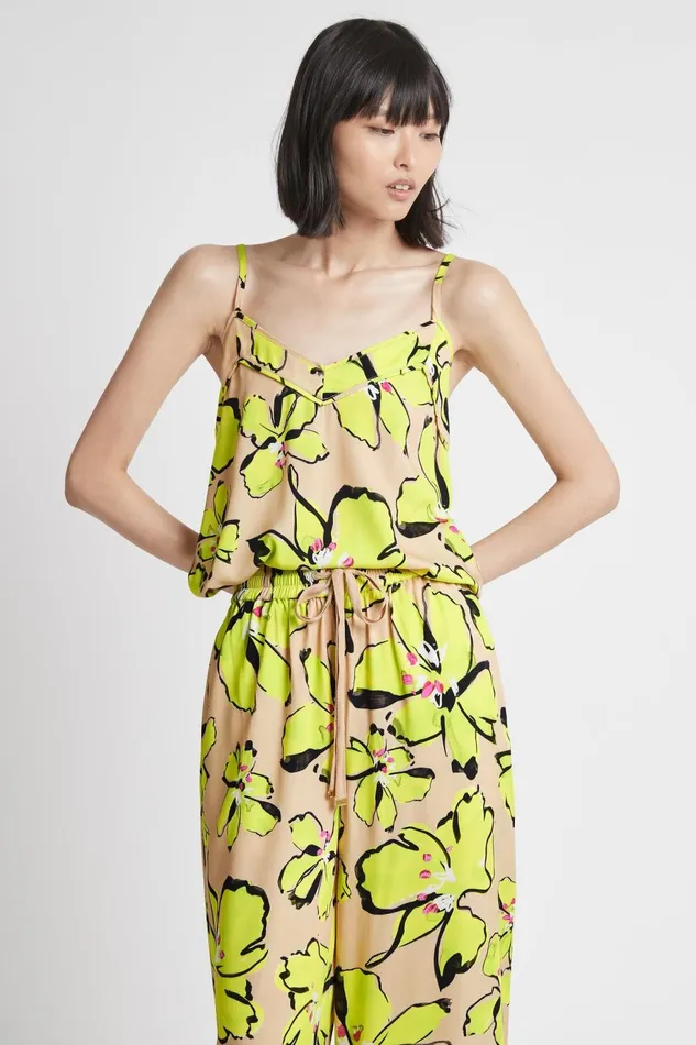 Women Pelicano Citrus Bloom Strap Cami Top Citrus Bloom Aje Tops