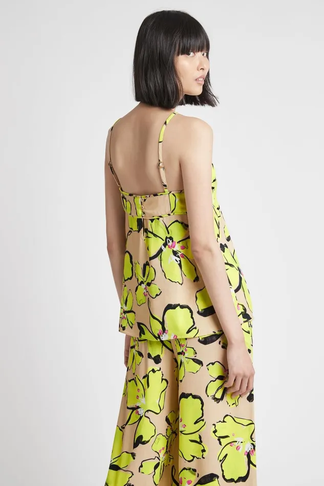 Women Pelicano Citrus Bloom Strap Cami Top Citrus Bloom Aje Tops
