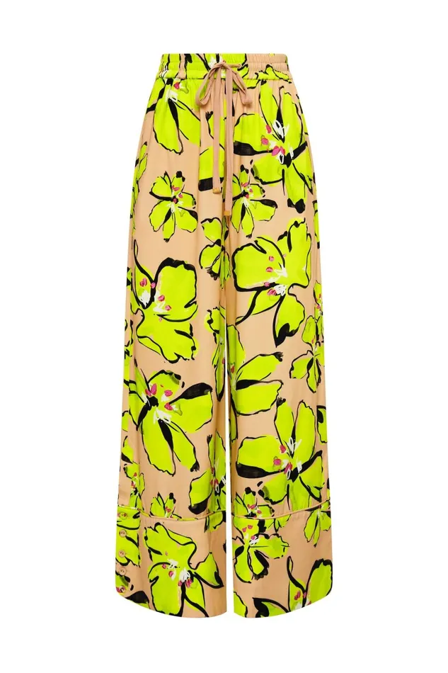 Women Pelicano Citrus Bloom Wide Leg Pant Citrus Bloom Aje Pants