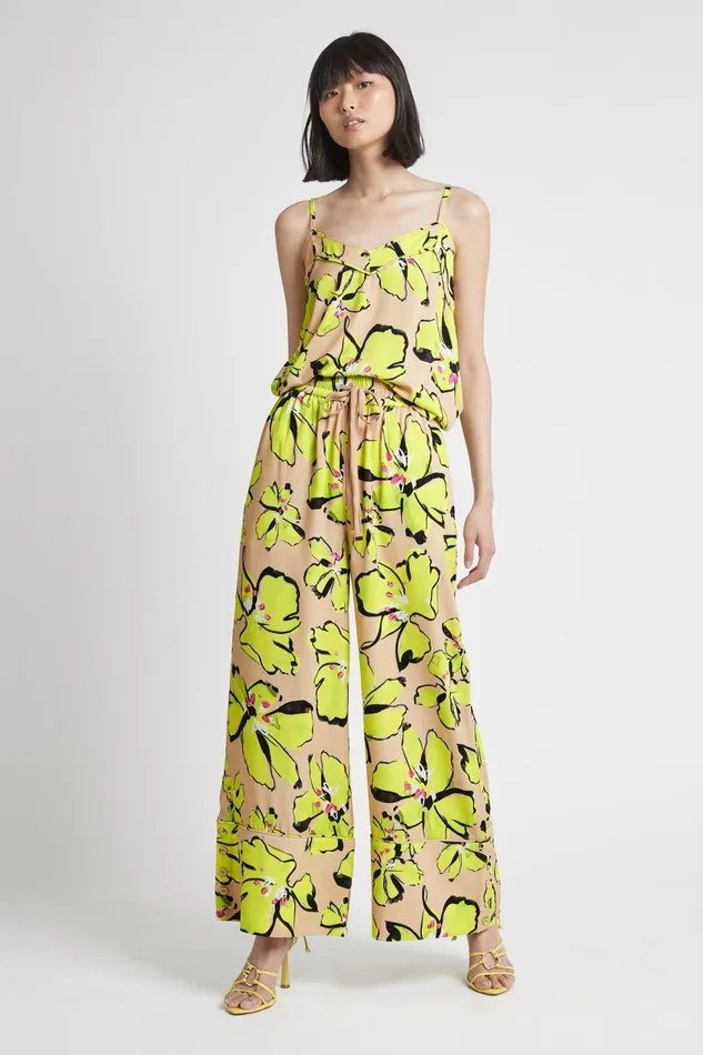 Women Pelicano Citrus Bloom Wide Leg Pant Citrus Bloom Aje Pants