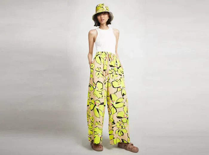 Women Pelicano Citrus Bloom Wide Leg Pant Citrus Bloom Aje Pants