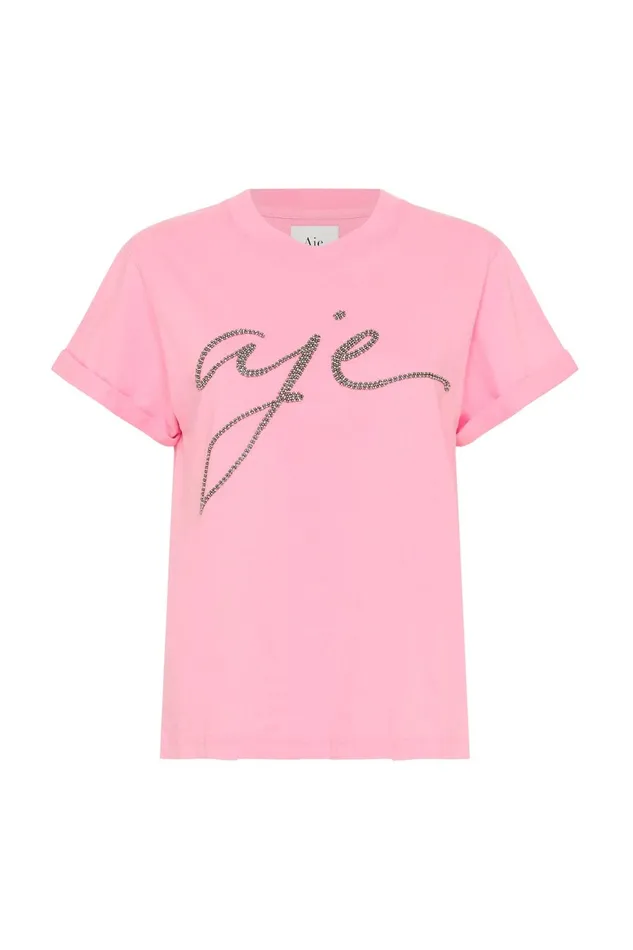 Women Pippa Embellished Tee Ballet Pinksilver Aje Tees