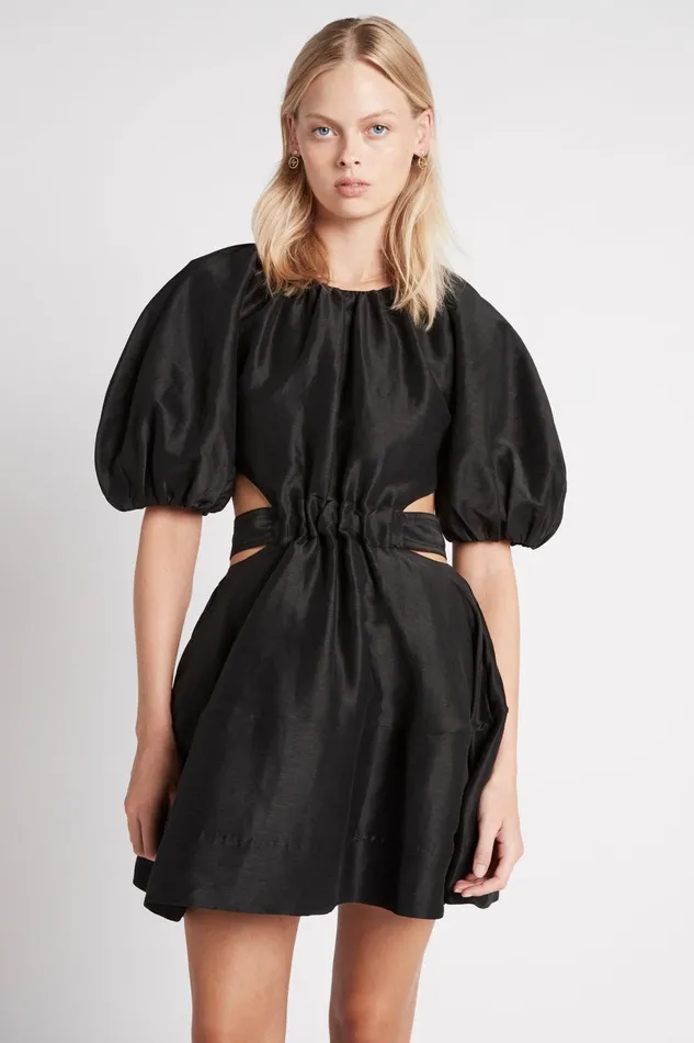 Women Psychedelia Cut Out Mini Dress Onyx Aje Dresses