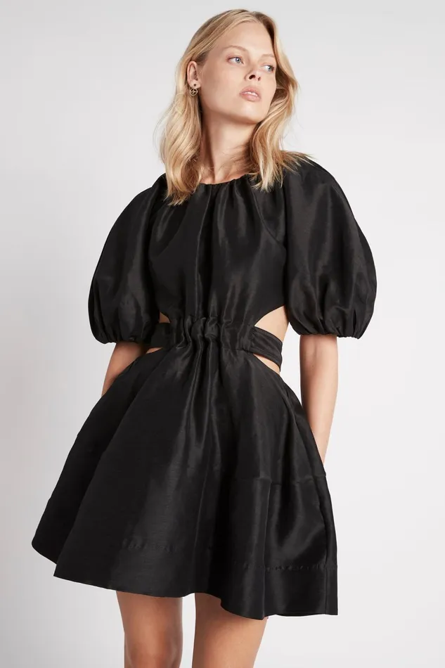Women Psychedelia Cut Out Mini Dress Onyx Aje Dresses