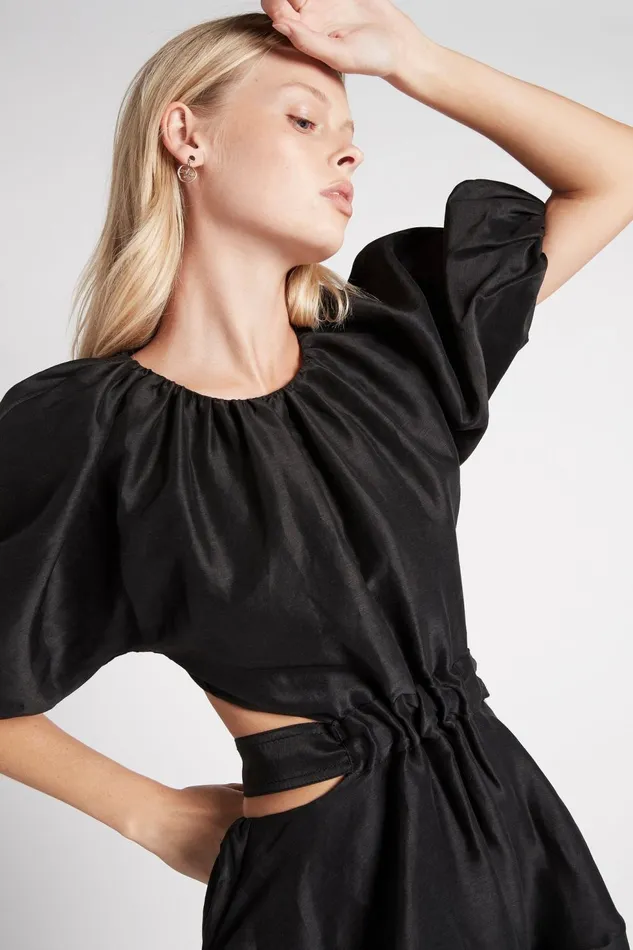 Women Psychedelia Cut Out Mini Dress Onyx Aje Dresses