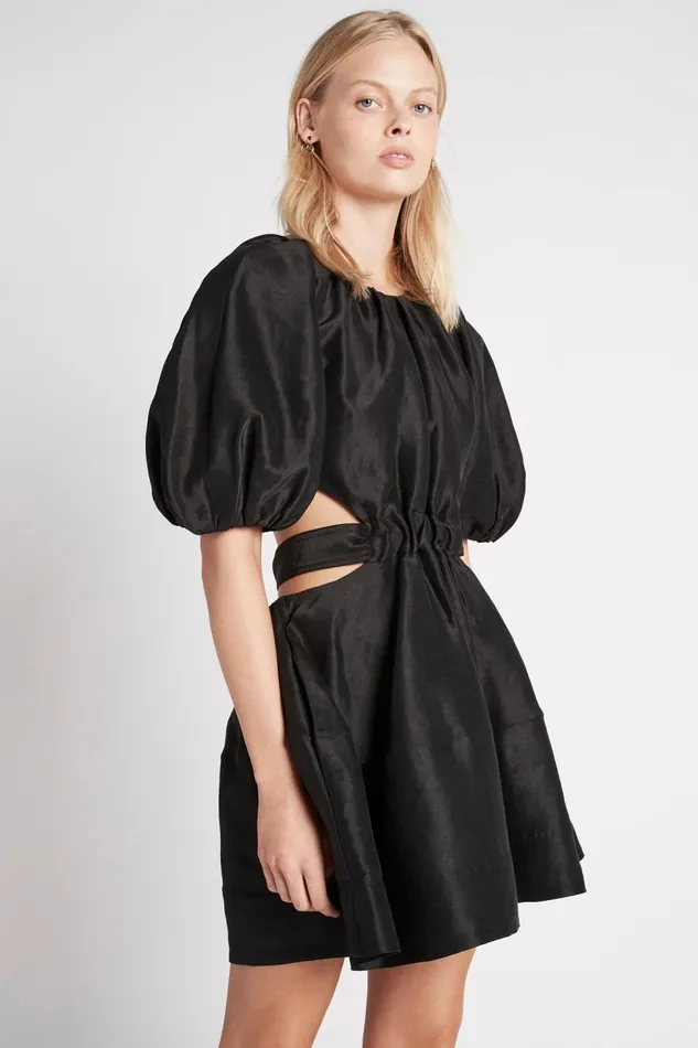 Women Psychedelia Cut Out Mini Dress Onyx Aje Dresses