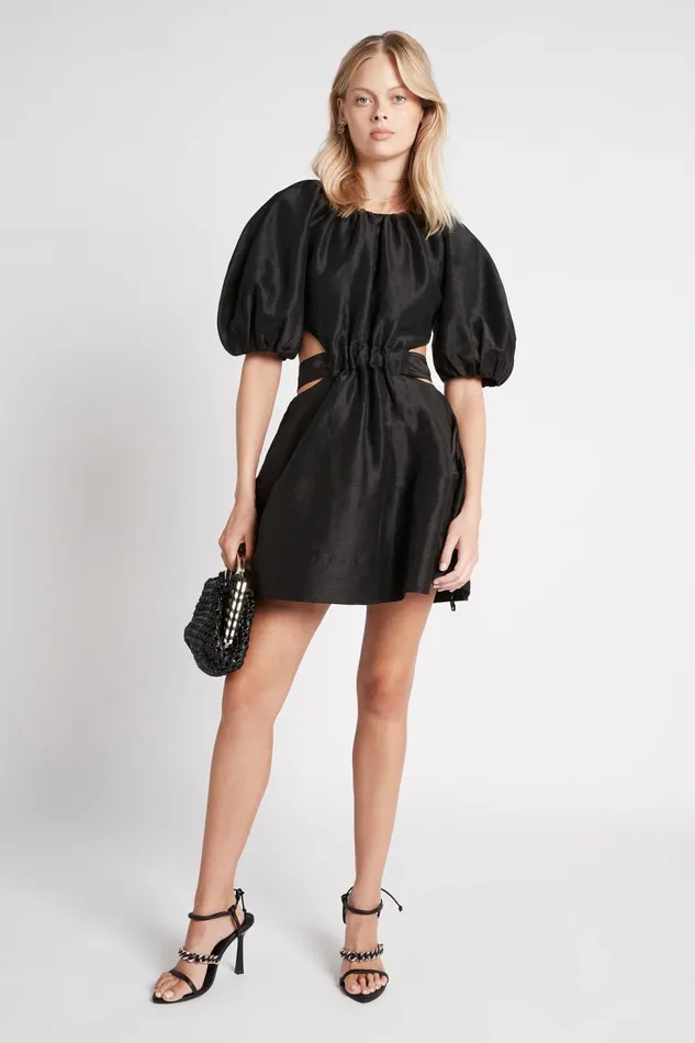 Women Psychedelia Cut Out Mini Dress Onyx Aje Dresses
