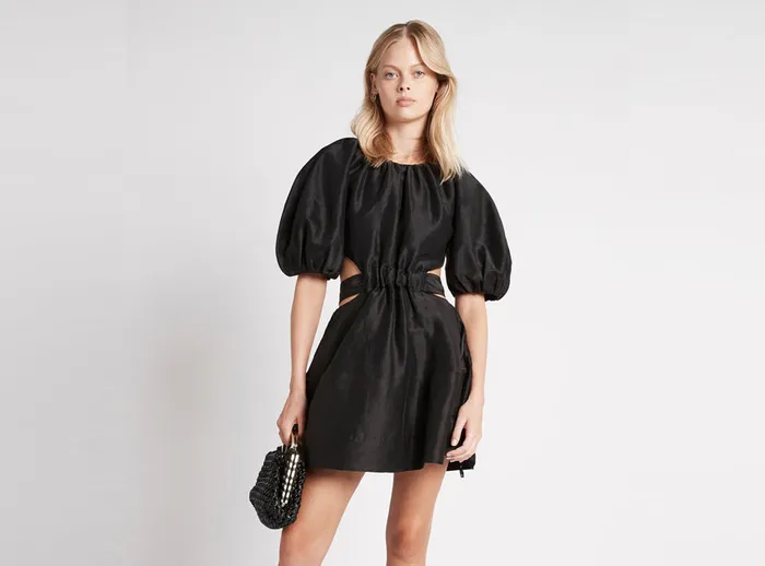 Women Psychedelia Cut Out Mini Dress Onyx Aje Dresses