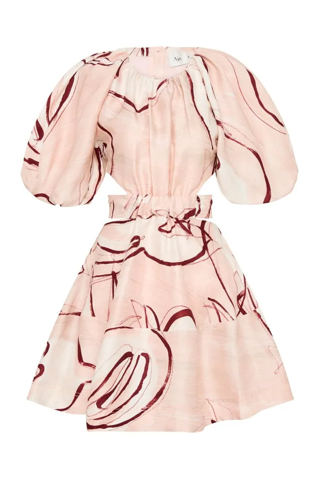 Women Psychedelia Cut Out Mini Dress Whimsical Dove Aje Dresses