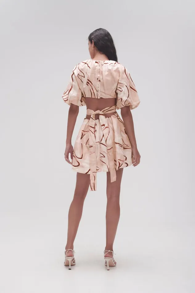 Women Psychedelia Cut Out Mini Dress Whimsical Dove Aje Dresses