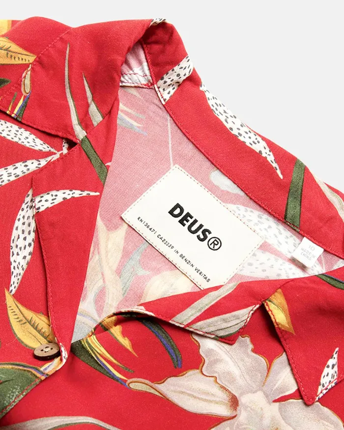 Women Radiant Shirt 8211 Orange Rust Deus Ex Machina Shirts Women Radiant Shirt 8211 Orange Rust Deus Ex Machina Shirts