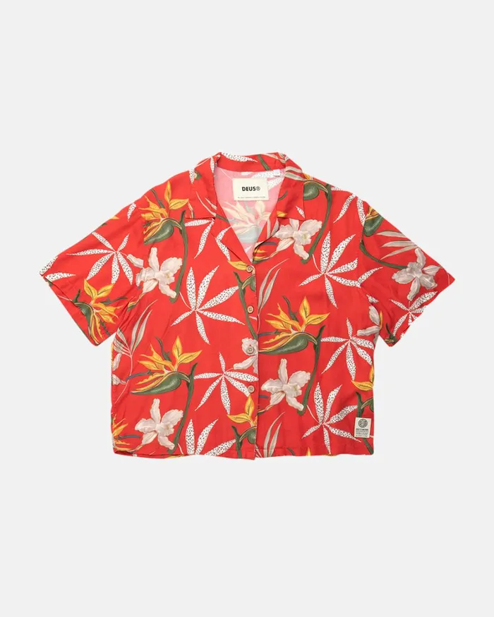 Women Radiant Shirt 8211 Orange Rust Deus Ex Machina Shirts Women Radiant Shirt 8211 Orange Rust Deus Ex Machina Shirts