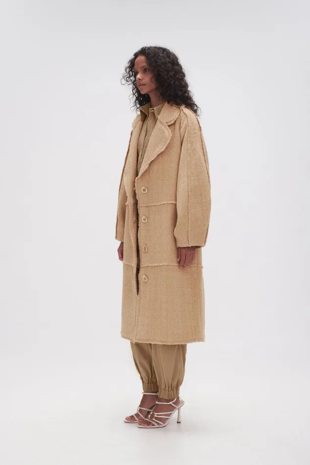 Women Rebellion Coat Taupe Grey Aje Blazers Jackets and Coats