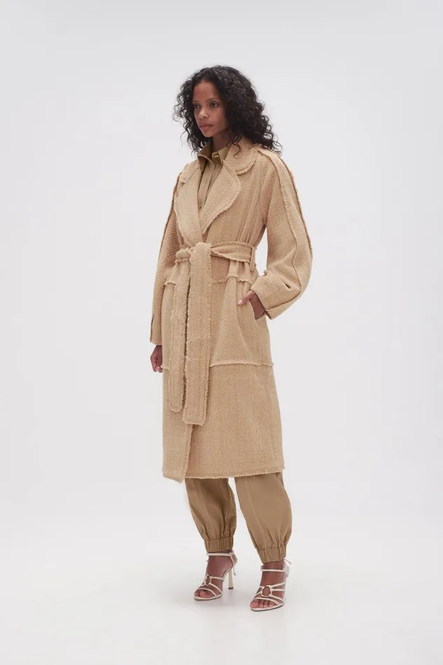 Women Rebellion Coat Taupe Grey Aje Blazers Jackets and Coats