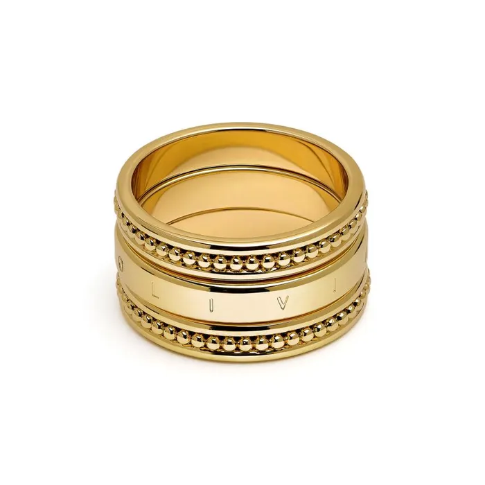 Women Rings Olivia Burton Ever Stacked Gold Plated Rings M