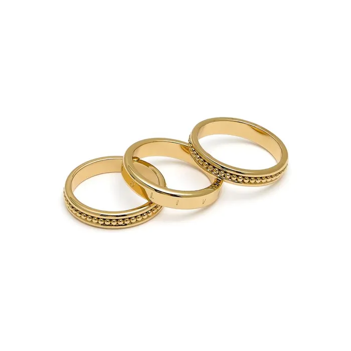 Women Rings Olivia Burton Ever Stacked Gold Plated Rings S