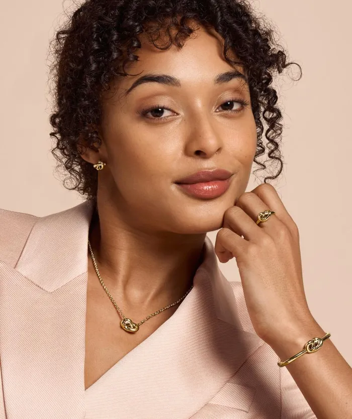 Women Rings Olivia Burton Lovers Knot Gold Plated Ring M