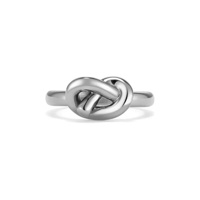 Women Rings Olivia Burton Lovers Knot Silver Tone Ring M