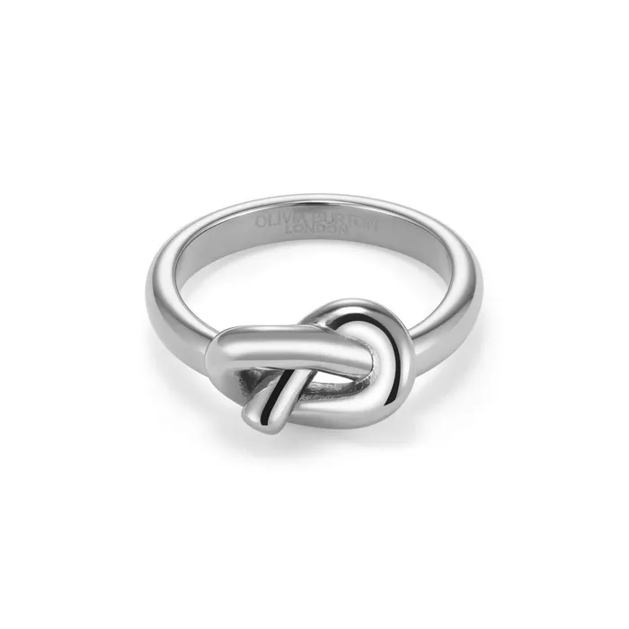 Women Rings Olivia Burton Lovers Knot Silver Tone Ring S