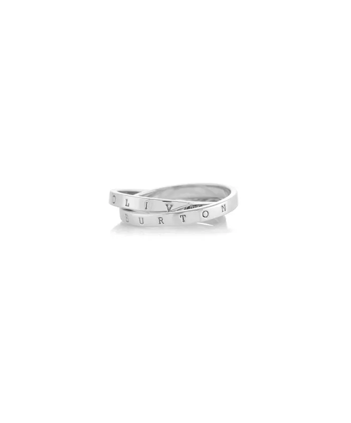 Women Rings Olivia Burton Silver Interlink Ring M
