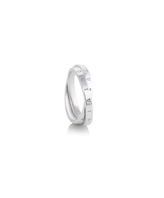 Women Rings Olivia Burton Silver Interlink Ring M