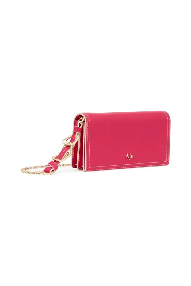 Women Roux Chain Clutch Bag Bougainvillea Red Aje Handbags and Wallets