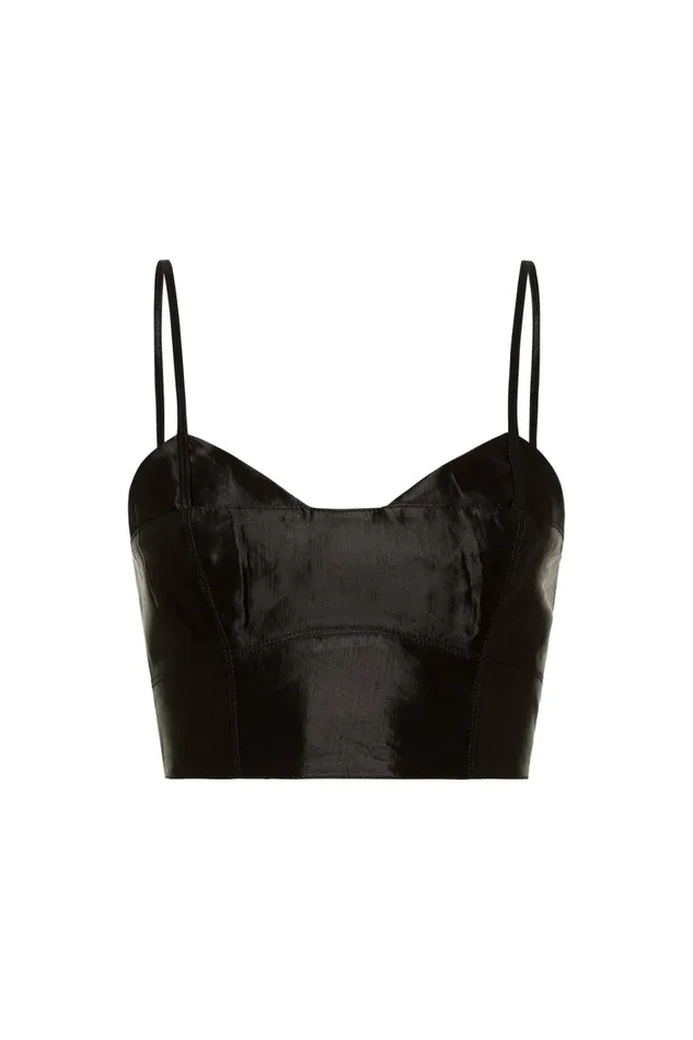 Women Rowena Panelled Bralette Black Aje Tops