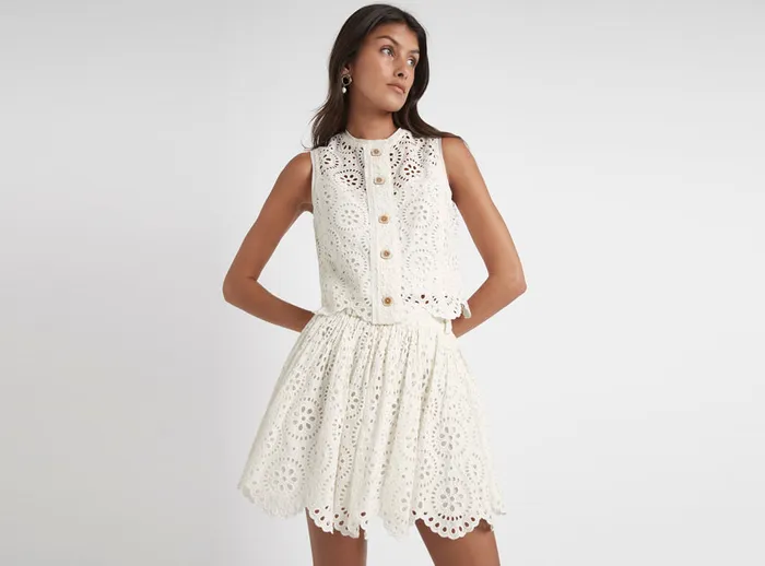 Women Salita Broderie Skirt Ivory Aje Skirts