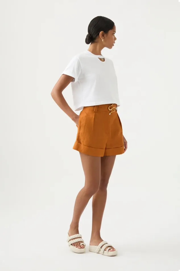 Women Sanguine Tailored Short Chestnut Brown Aje Shorts