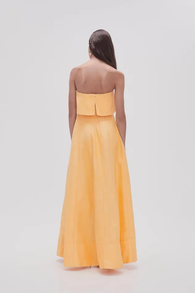 Women Shallows Strapless Gown Marigold Yellow Aje Dresses