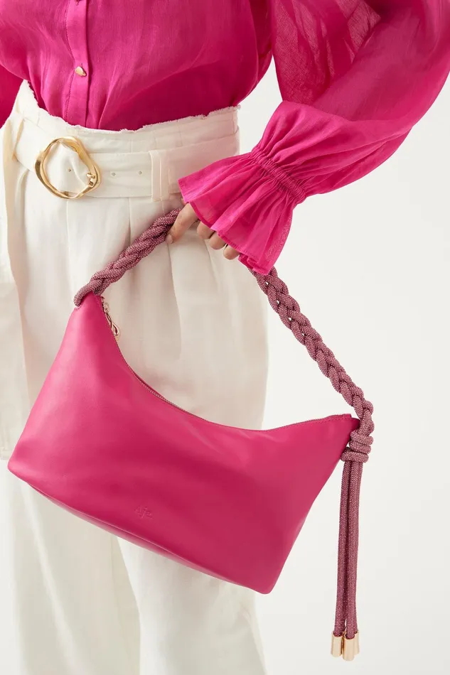 Women Shima Crystal Rope Bag Fuchsia Aje Handbags and Wallets