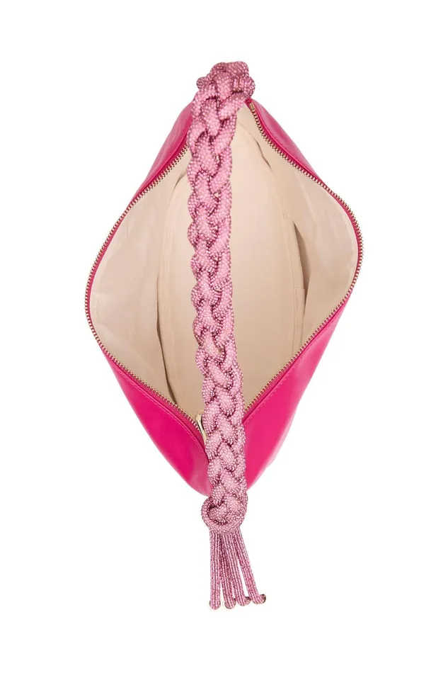 Women Shima Crystal Rope Bag Fuchsia Aje Handbags and Wallets