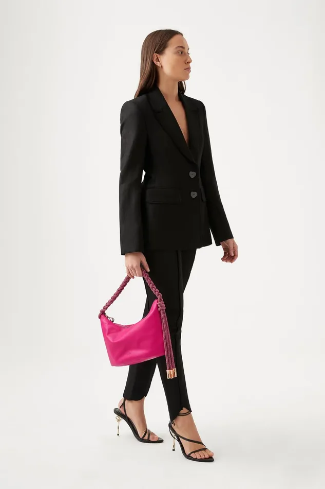 Women Shima Crystal Rope Bag Fuchsia Aje Handbags and Wallets