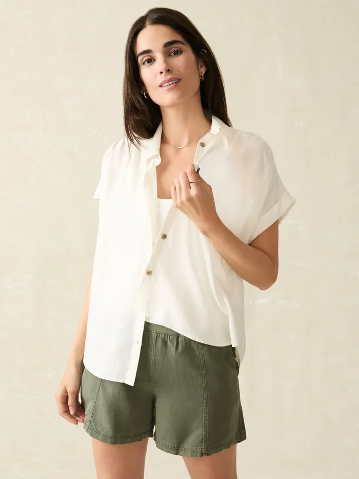 Women Shirts and Tops Faherty Breeze Shirt White