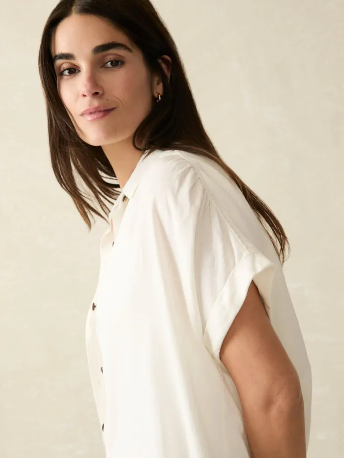 Women Shirts and Tops Faherty Breeze Shirt White