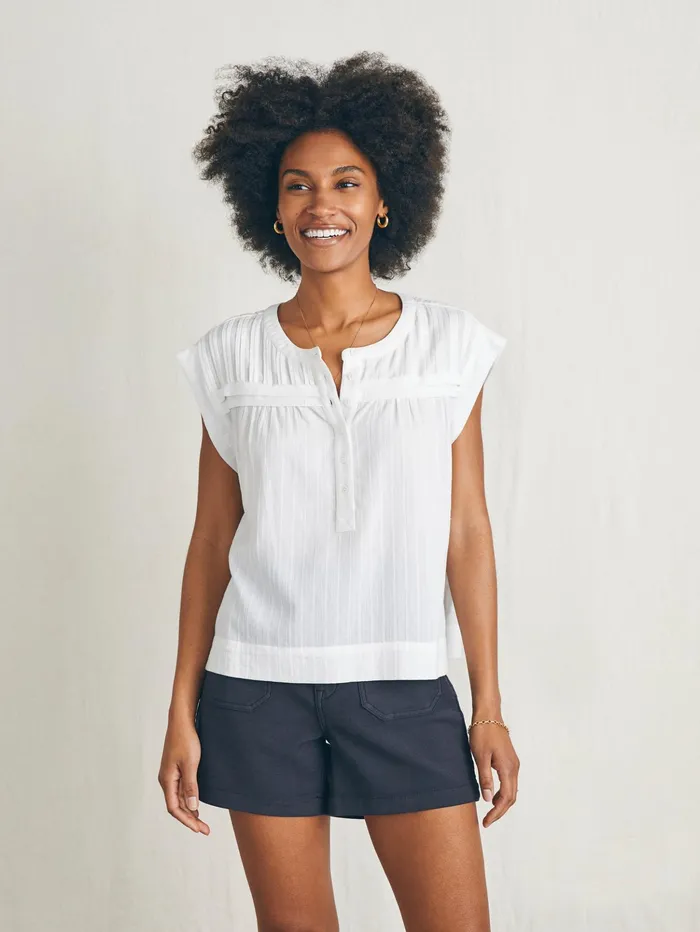 Women Shirts and Tops Faherty Ellsworth Top Egret
