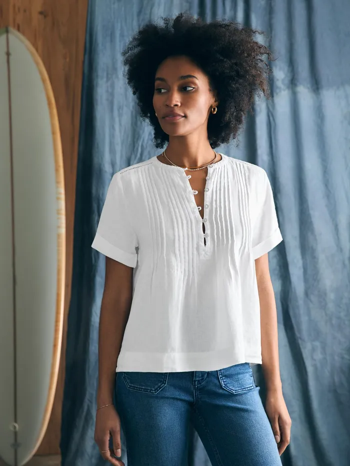 Women Shirts and Tops Faherty Gemina Top White