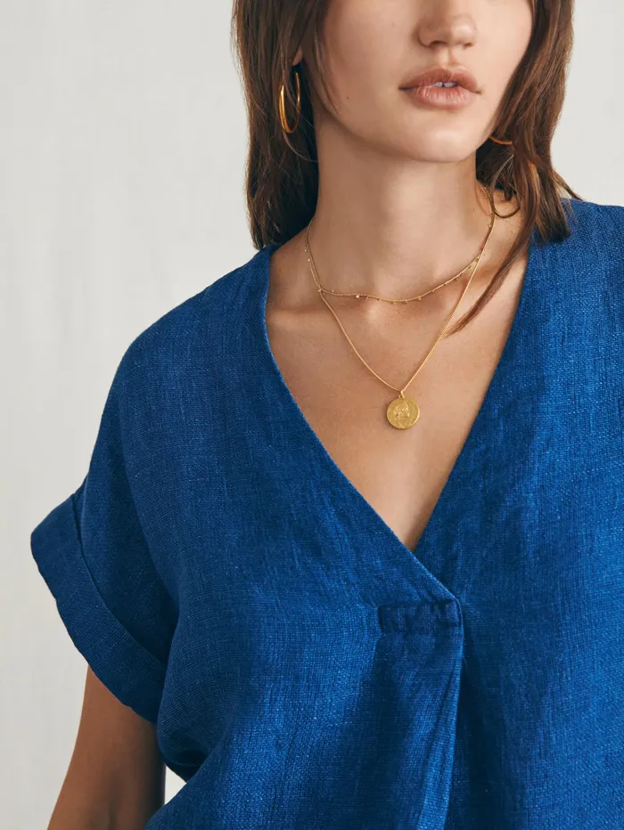 Women Shirts and Tops Faherty Sanibel Top Indigo