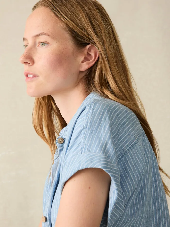 Women Shirts and Tops Faherty Tried and True Breeze Shirt Tried And True Stripe