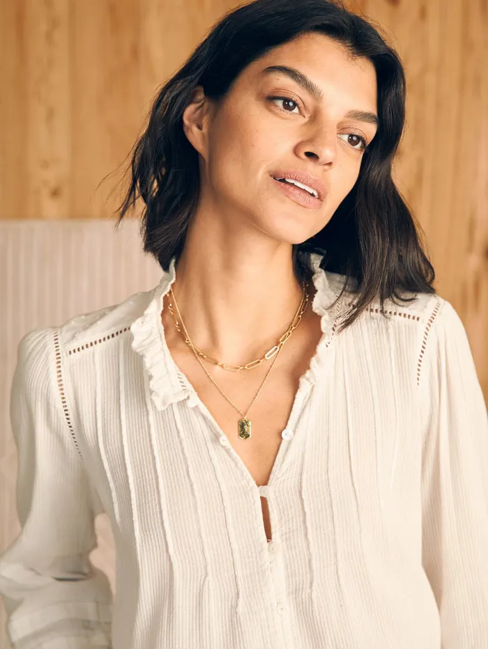 Women Shirts and Tops Faherty Willa Top White