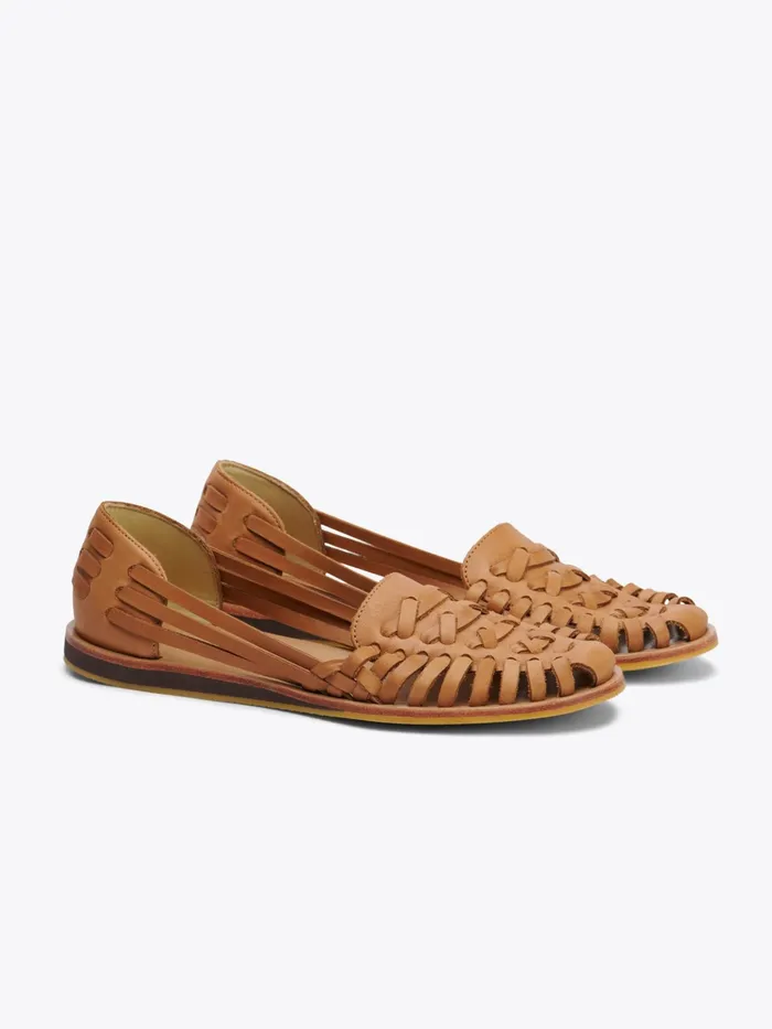 Women Shoes and Socks Faherty Nisolo Huarache Sandals Almond
