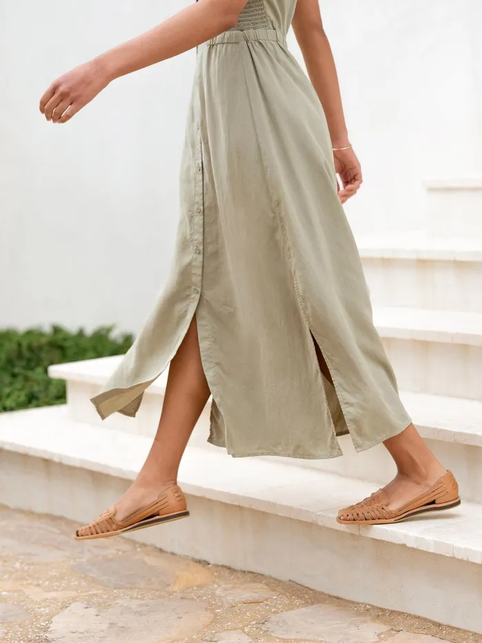 Women Shoes and Socks Faherty Nisolo Huarache Sandals Almond