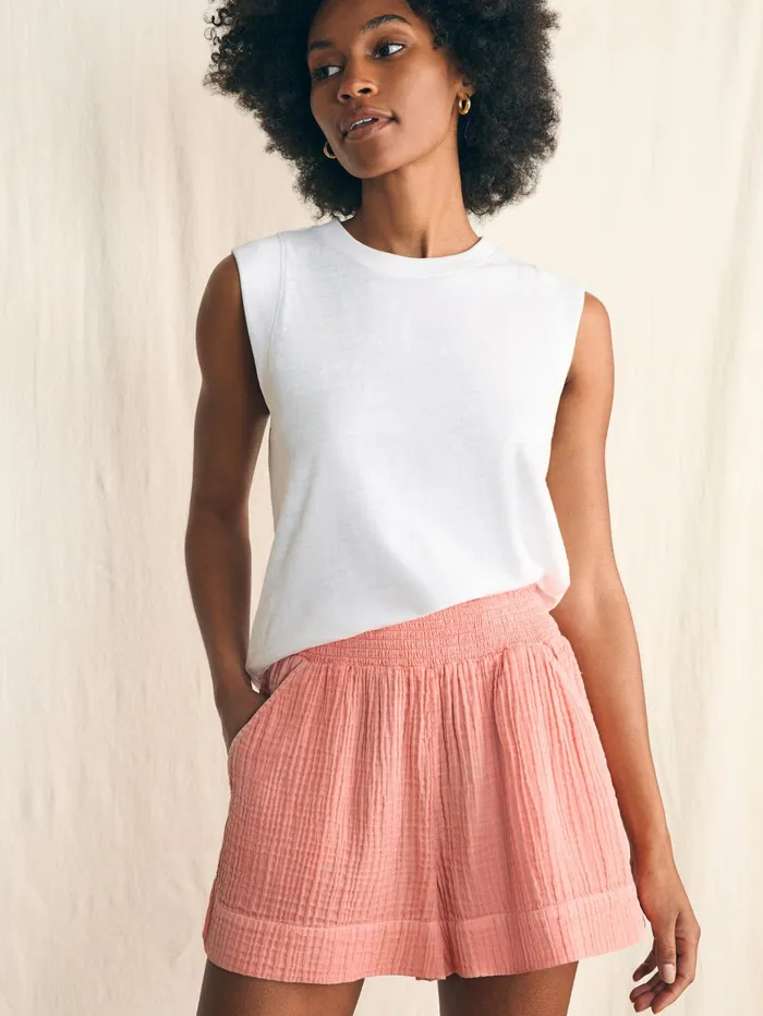 Women Shorts and Skirts Faherty Dream Cotton Gauze Short Coral